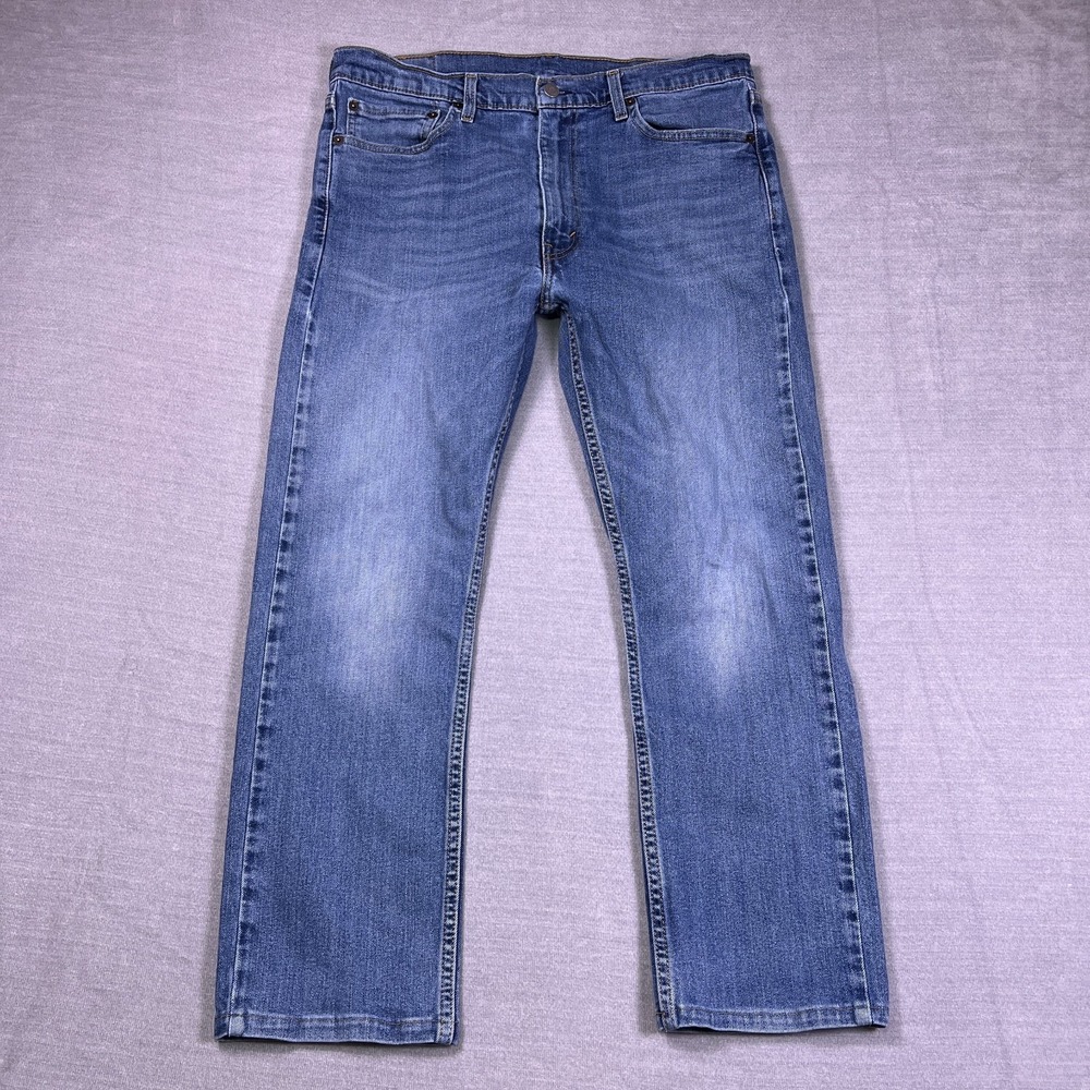 Levi's 513 Mens Blue Mid Rise Slim Straight Fit Comfy Denim Jeans Size W33xL30